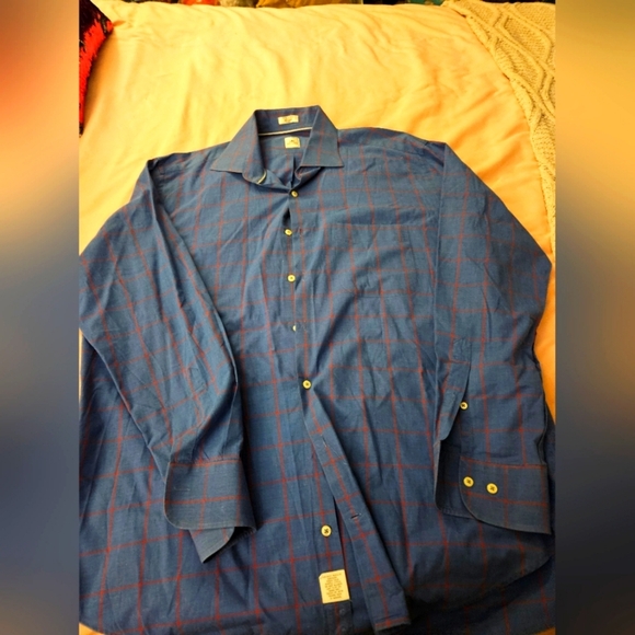 Peter Millar Men's‎ Blue Checkered Shirt - Picture 1 of 3